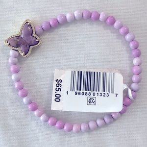 NWT Kendra Scott lilac stretch bracelet with butterfly